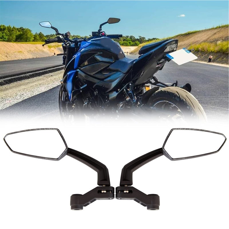 MISS MOLY 8mm 10mm Carbon Motorcycle Rearview Side Mirrors For Honda Grom CRF250L Kawasaki Yamaha - Image 2
